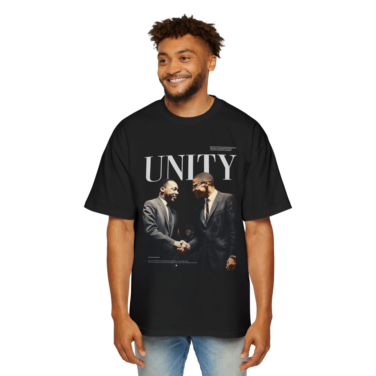 UNITY Malcolm X & Martin Luther King Art Heavy Tee Premium Unisex