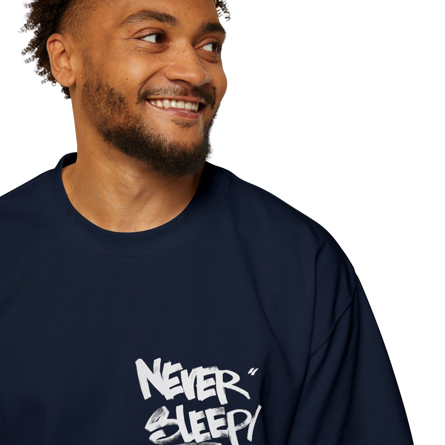 NEVER SLEEPY Handstyle Art by Chris Angel Paris Heavy Tee Premium Unisex