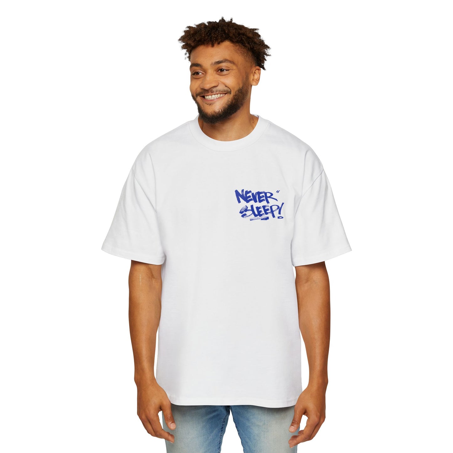NEVER SLEEPY Handstyle Art by Chris Angel Paris Heavy Tee Premium Unisex