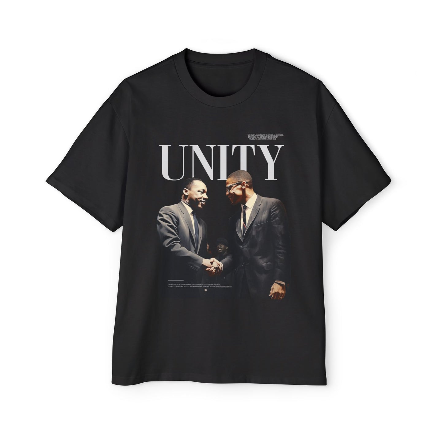 UNITY Malcolm X & Martin Luther King Art Heavy Tee Premium Unisex