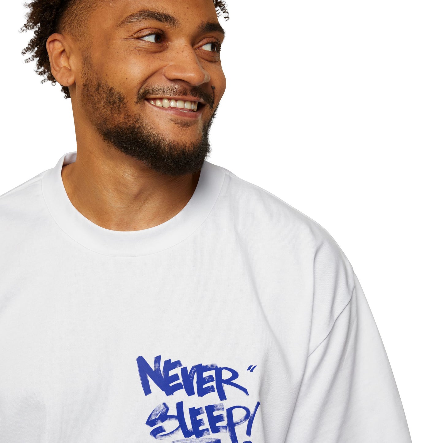 NEVER SLEEPY Handstyle Art by Chris Angel Paris Heavy Tee Premium Unisex