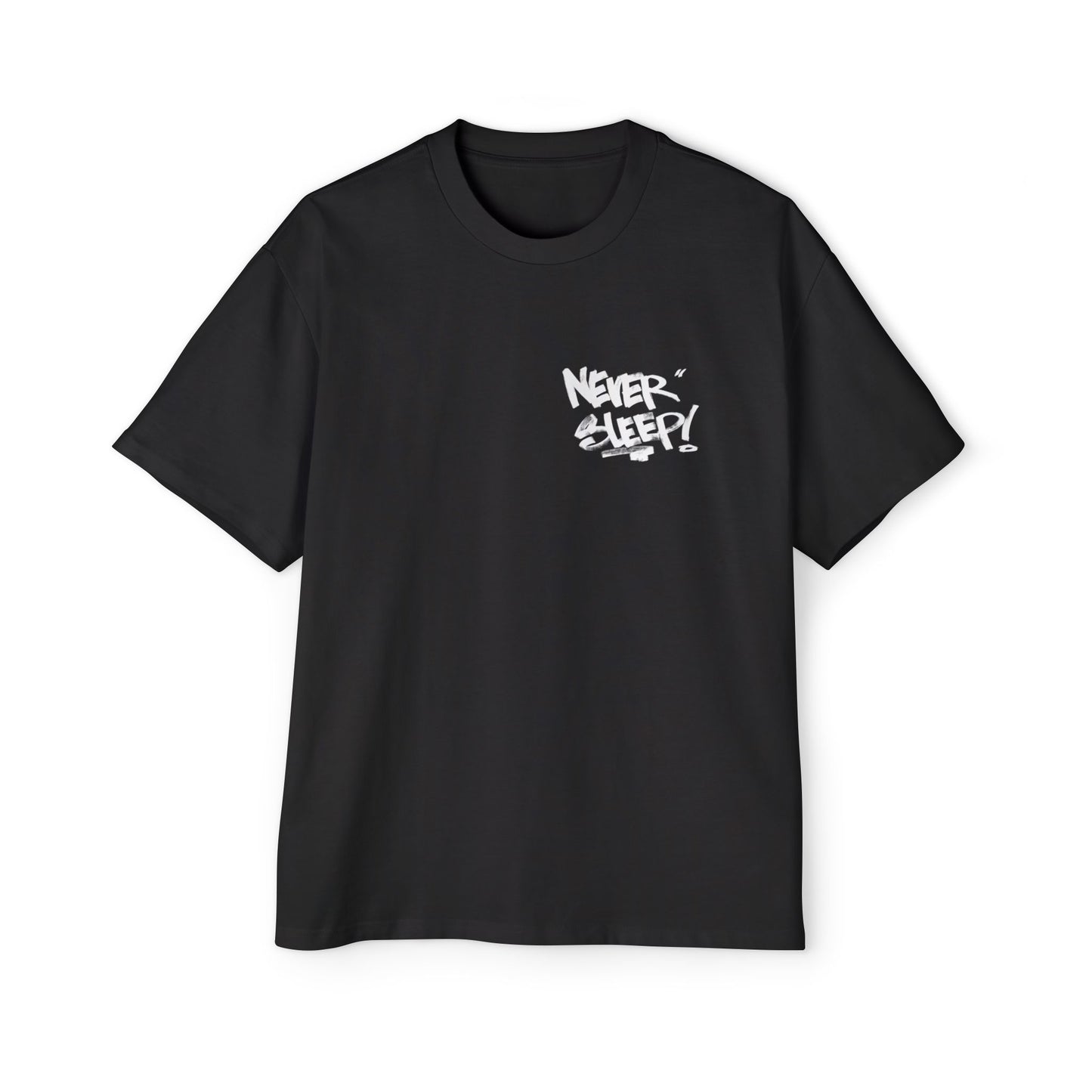 NEVER SLEEPY Handstyle Art by Chris Angel Paris Heavy Tee Premium Unisex
