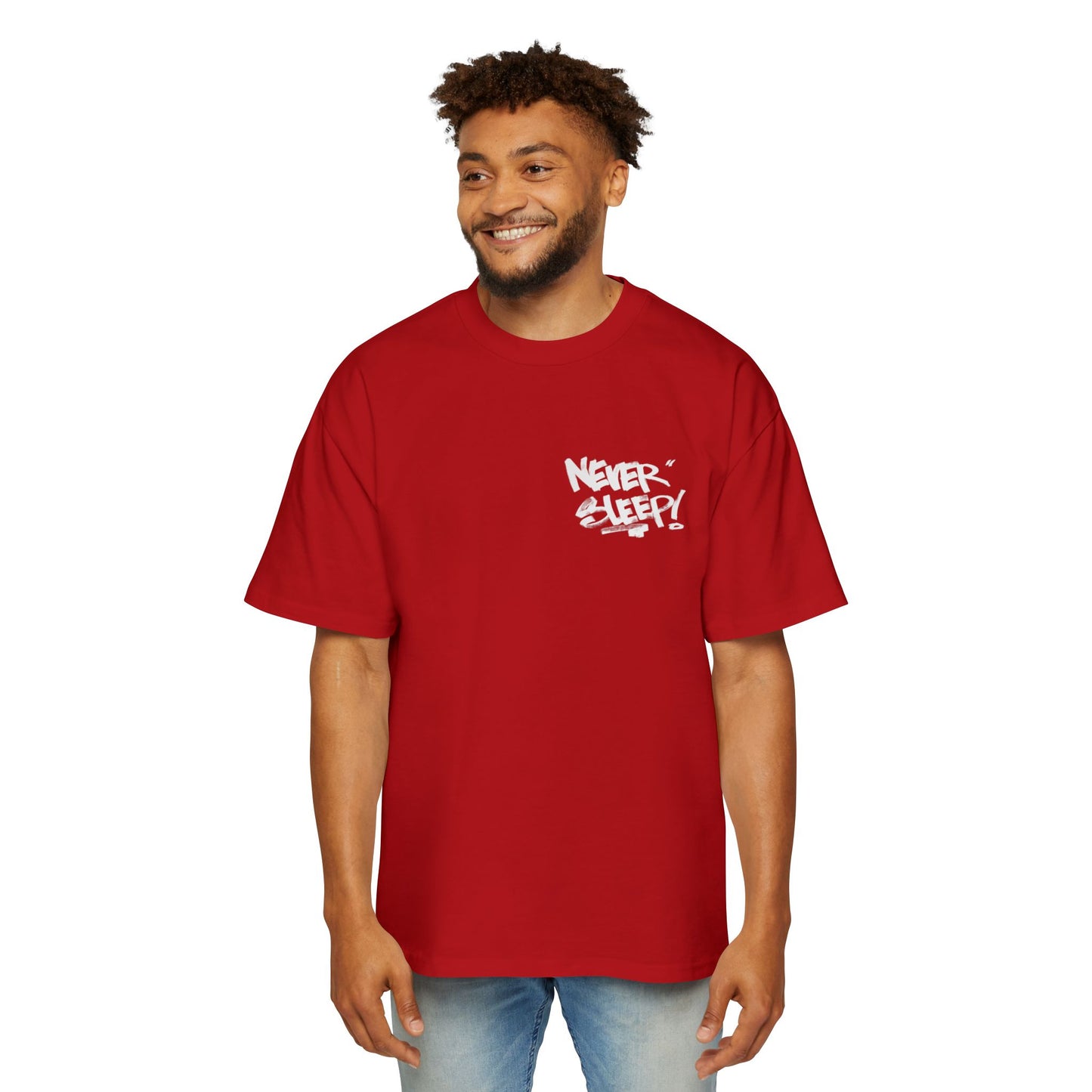 NEVER SLEEPY Handstyle Art by Chris Angel Paris Heavy Tee Premium Unisex