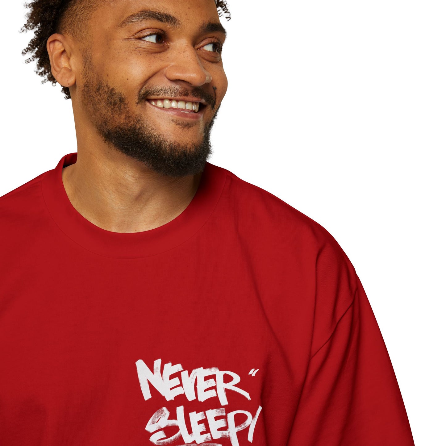 NEVER SLEEPY Handstyle Art by Chris Angel Paris Heavy Tee Premium Unisex