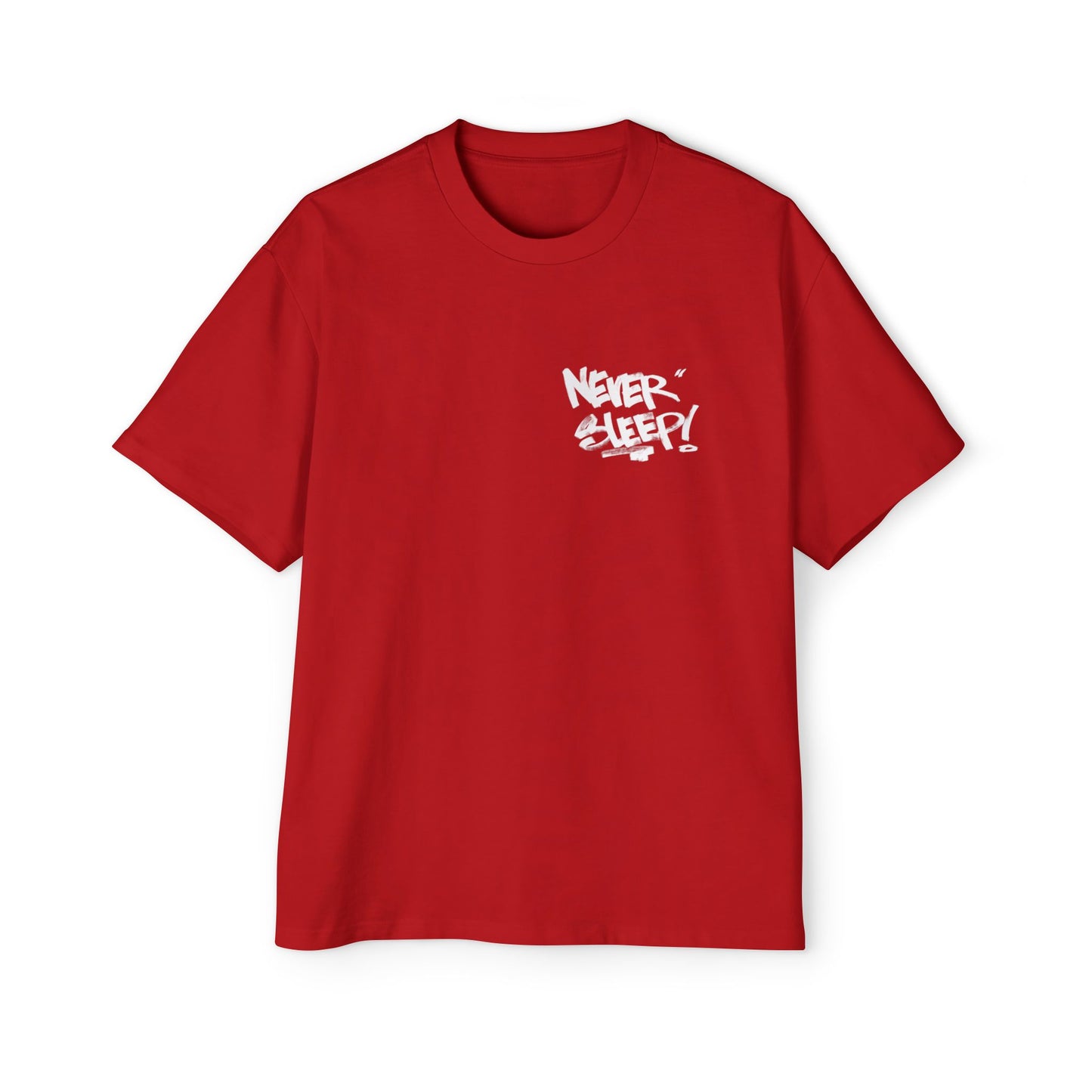 NEVER SLEEPY Handstyle Art by Chris Angel Paris Heavy Tee Premium Unisex
