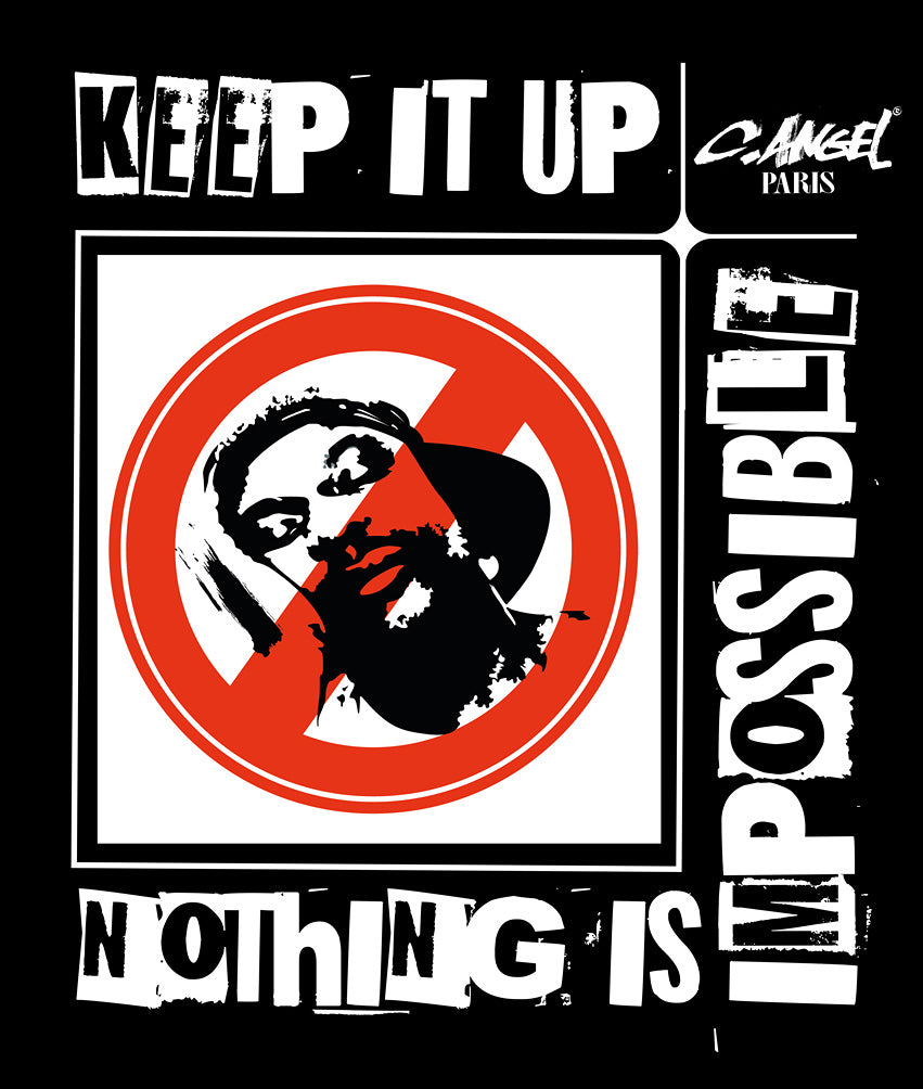 NEVER SLEEPY Handstyle Art by Chris Angel Paris Heavy Tee Premium Unisex