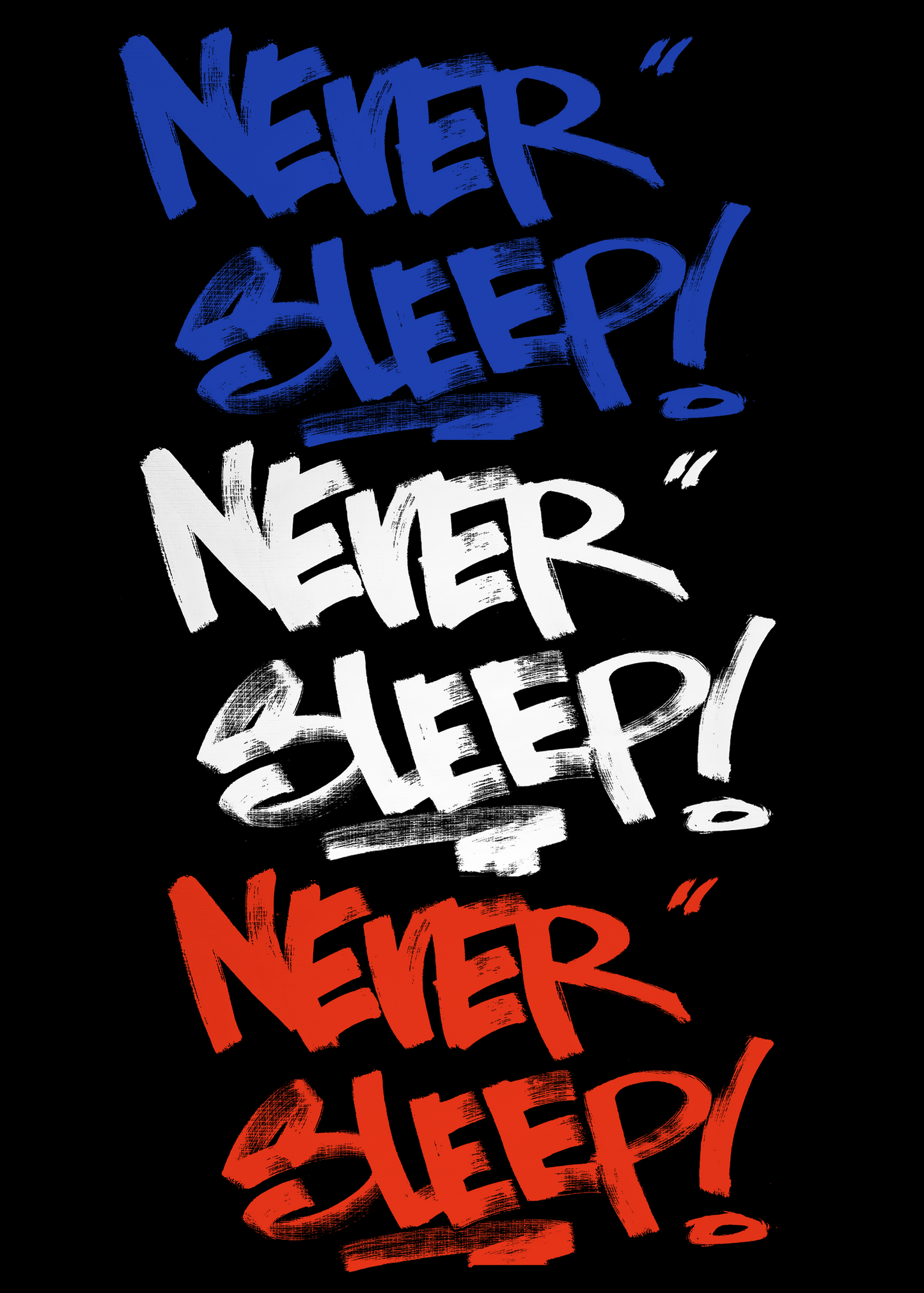 NEVER SLEEPY Handstyle Art by Chris Angel Paris Heavy Tee Premium Unisex